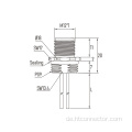 M12 4P Heckschloss wasserdichter Stecker